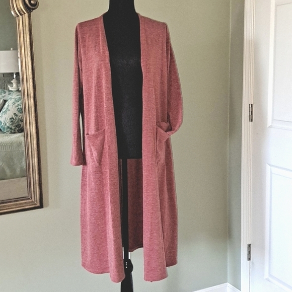 LuLaRoe Long Knit Sweater Cardigan Long Duster With Pockets Rustic Color - Picture 1 of 3